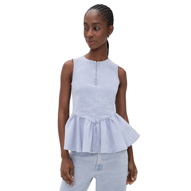 BAUM UND PFERDGARTEN Merja Top Light Denim Rinse 36