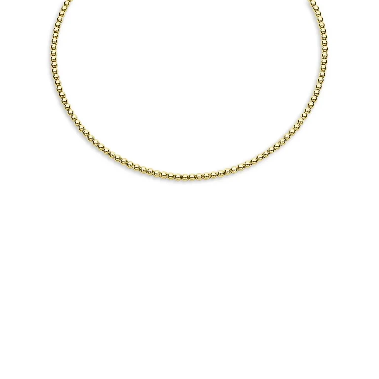 Lagos 18K Yellow Gold Caviar Gold Beaded Collar Necklace, 18