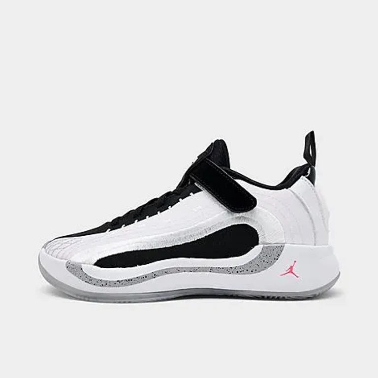 Jordan Little Kids Luka 4 Basketball Shoes in White/Bright Crimson/Black Size: 1.0