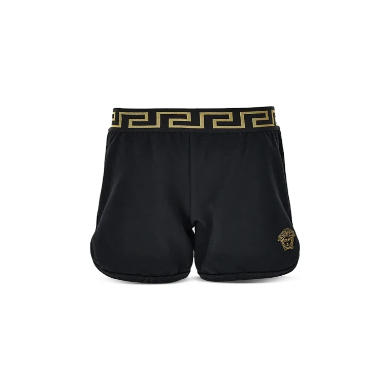 Versace Girls' Greca Waistband Fleece Shorts - Big Kid