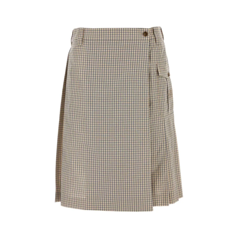 Miu Miu Sand Cotton Skirt