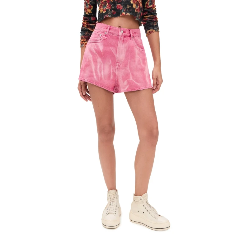 Short en jean R13 Venti Exploded Pink 23