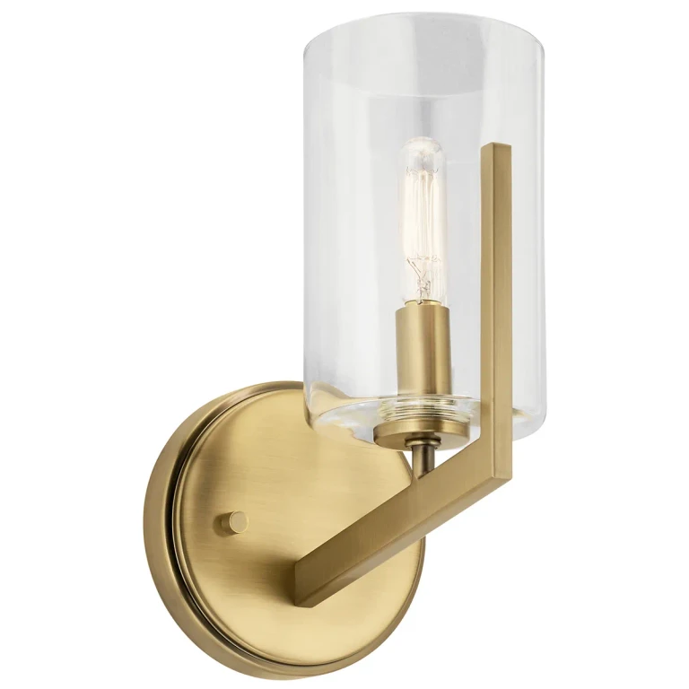 Nye 10" Wall Bracket in Brushed Natural Brass
