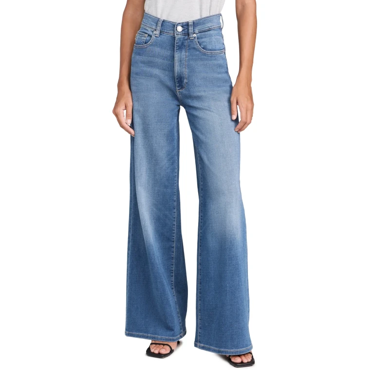 DL1961 Softwear Hepburn Wide Leg: High Rise Jeans '32 Dark Haze (Softwear) 32