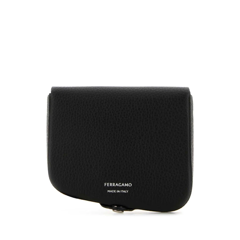 Ferragamo Black Leather Coin Purse