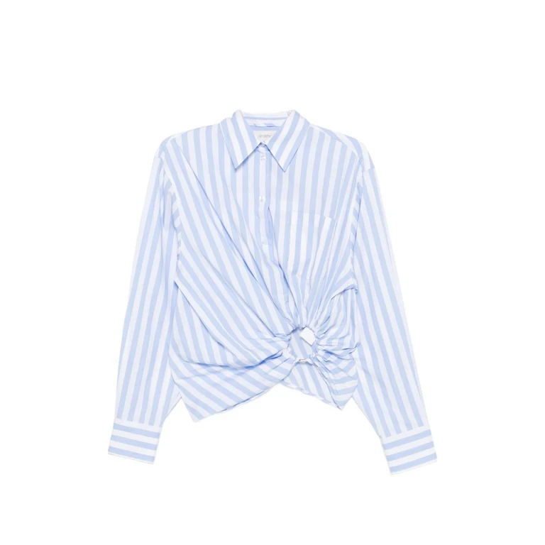SportMax Shirts Clear Blue Cotton - Women