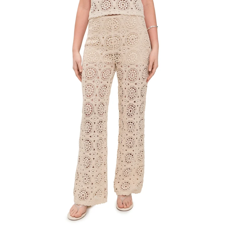 FRAME The Crochet Pants Cream XS