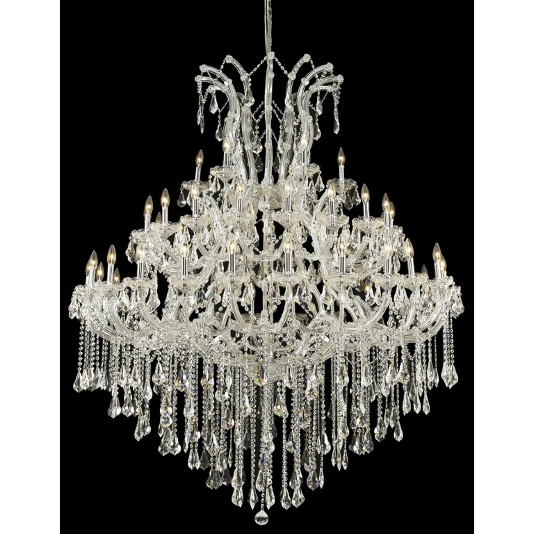 Chrome 49 Light Chandelier from the Maria Theresa Collection