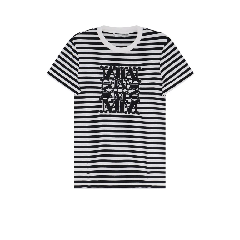 Striped Slim Fit Cotton T-Shirt with Monogram (2611941042600004)