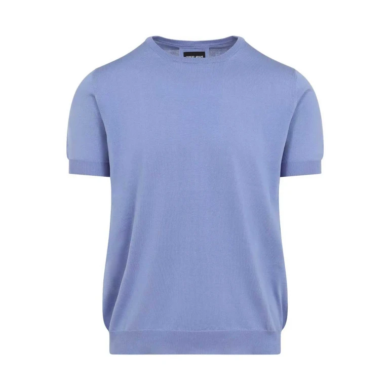 Giorgio Armani Pull Col Rond - Violet Clair
