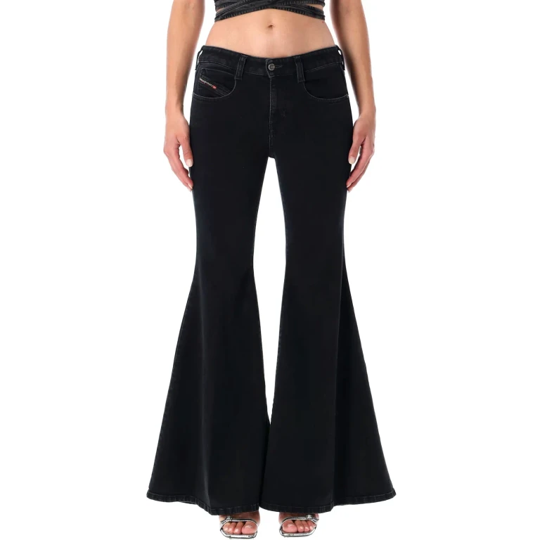 Black Low-rise Flared Jeans Diesel 1970 D-bleess