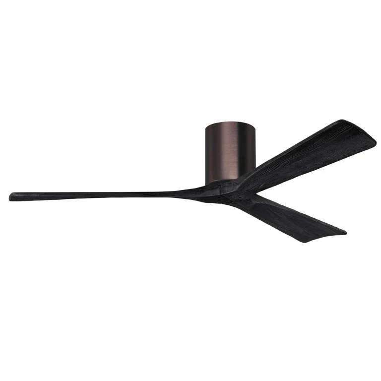 Irene 6-Speed DC 60" Ceiling Fan in Brushed Bronze with Matte Black blades
