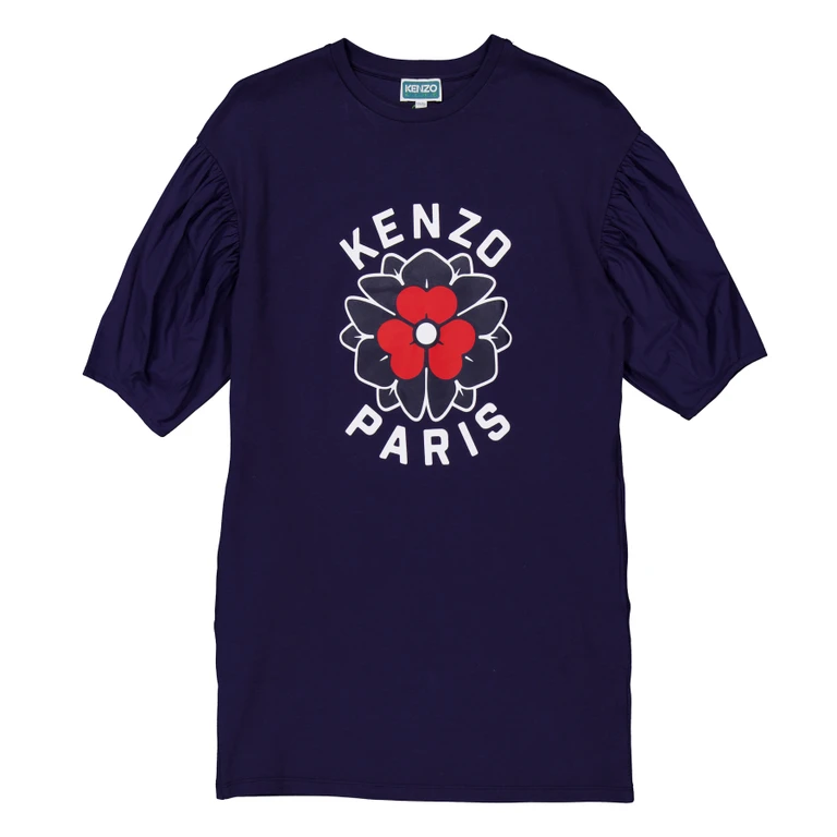 Kenzo Kids Short Sleeve Cotton Dress