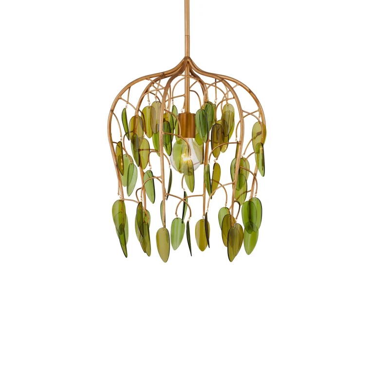 Brass Green Pendant from the Midsummer Collection