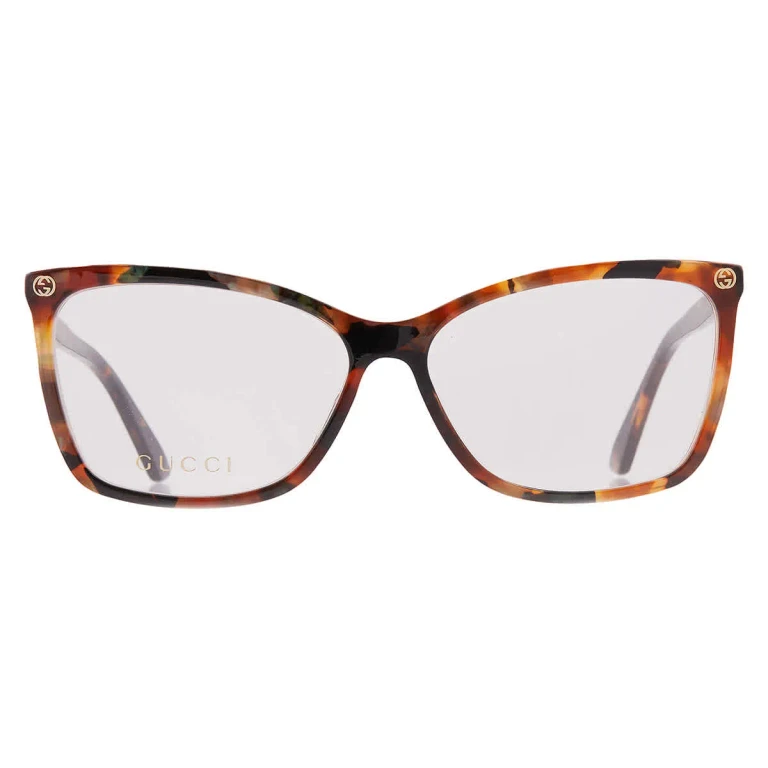 Gucci Demo Square Ladies Eyeglasses GG0025O 016 58