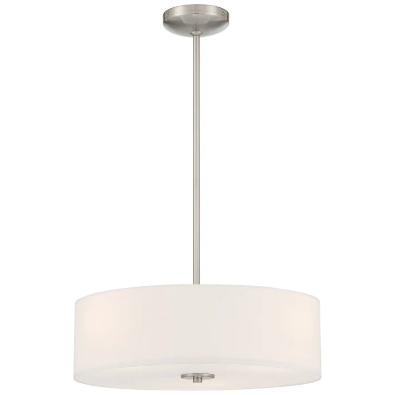 Brushed Steel LED Pendant or Semi-Flush from the Mid Town Collection