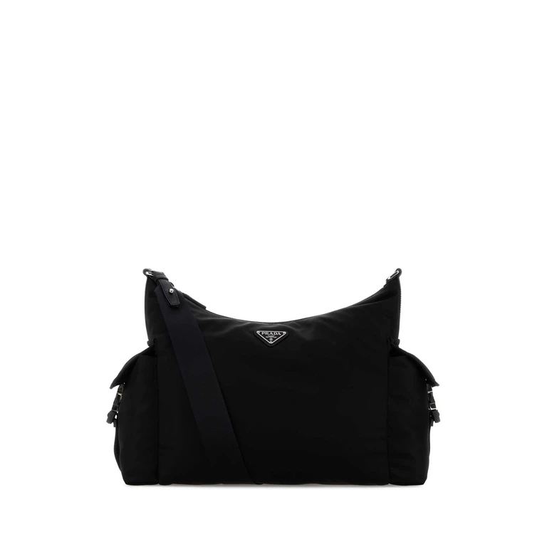Black Re-Nylon Prada Explore Shopping Bag Nero Borse A Mano - Men