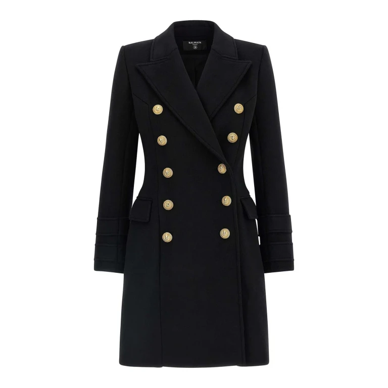 Balmain Manteau Court - Noir
