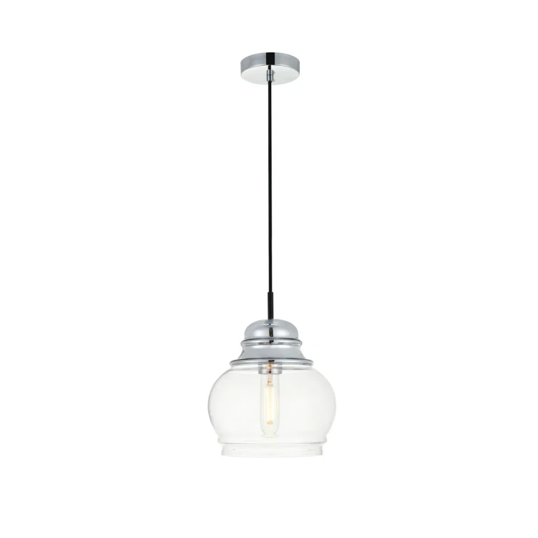 Chrome One Light Pendant from the KENNA Collection