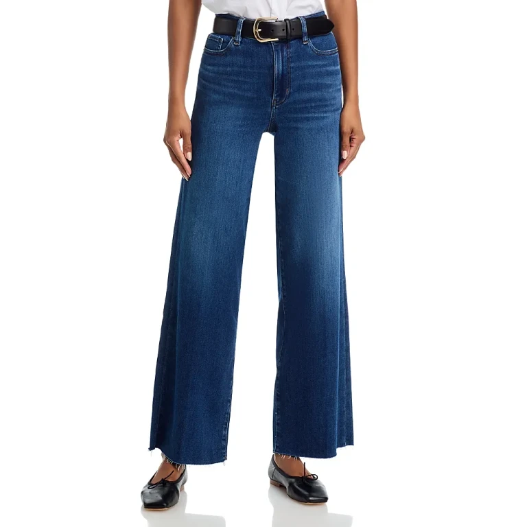 Frame Le Slim Palazzo Jeans in Flip Raw After