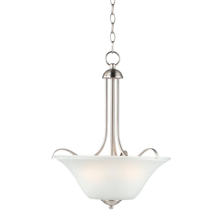 Satin Nickel Three Light Pendant from the Vital Collection