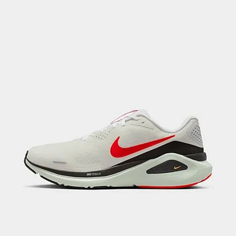 Nike Men's Structure 26 Running Shoes in White/Medium Ash/Spruce Aura Size: 7.5