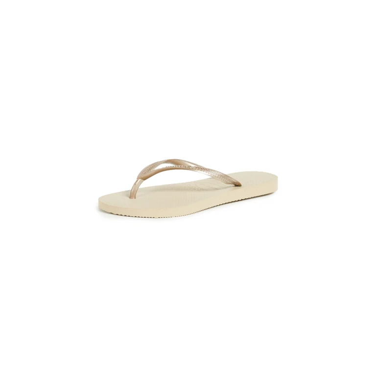 Havaianas Slim Flip Flops Sand Grey/Light Golden 11/12