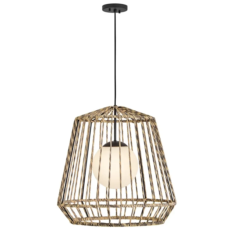 Black LED Hanging Lantern from the Arlen Collection