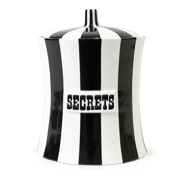 Jonathan Adler Secrets Canister Black/White One Size