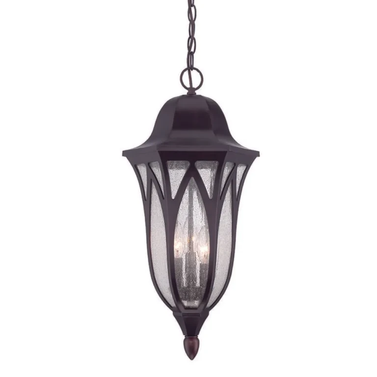 Oil Rubbed Bronze Three Light Hanging Lantern from the Milano Collection