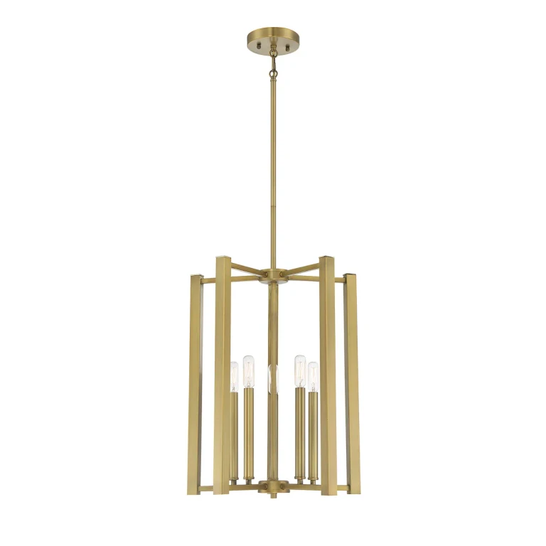 Savoy House Benson 5-Light Pendant Light in Warm Brass - 3-7701-5-322
