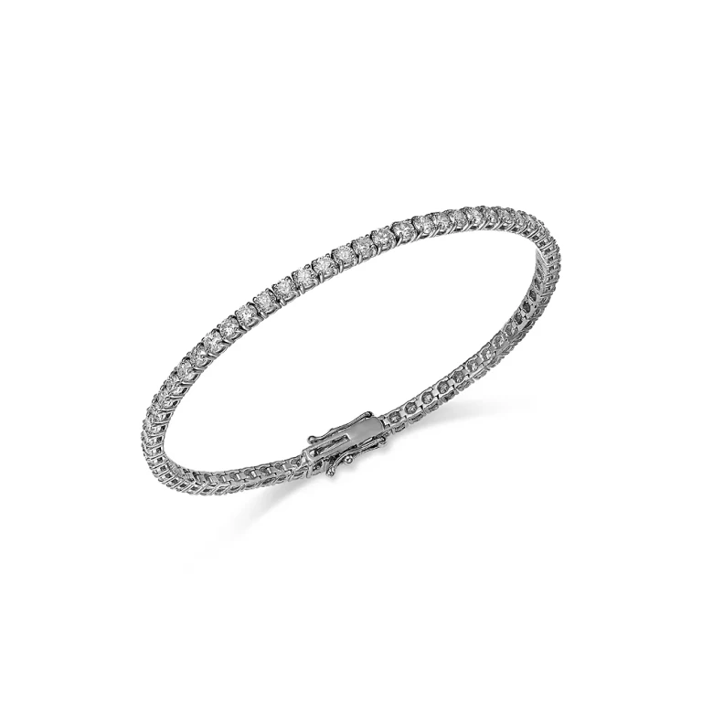 Diamond Tennis Bracelet in 14K White Gold, 5.0 tcw