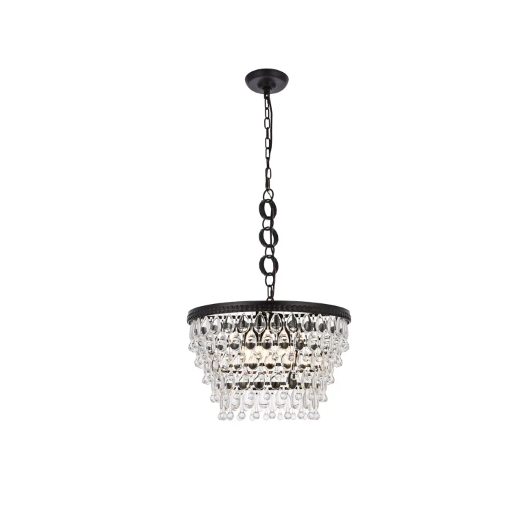 Black Five Light Pendant from the Nordic Collection
