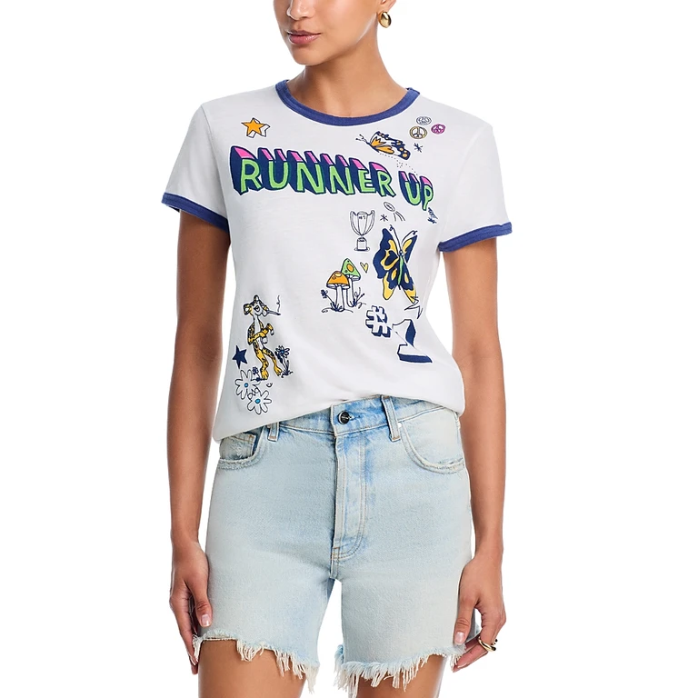 Mother The Lil Goodie Ringer Runner Tee