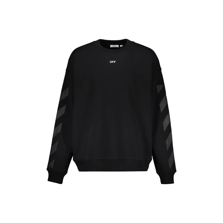 Off-White Black Sweatshirt With Distinctive Details