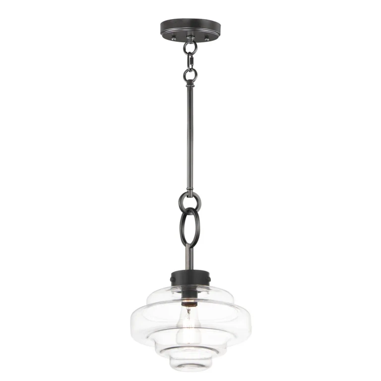 Black One Light Pendant from the Harbor Collection