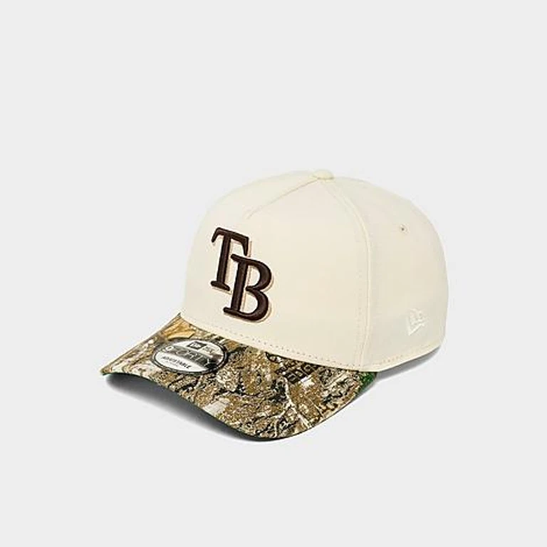 New Era Tampa Bay Rays MLB 9FORTY Snapback Hat in Chrome/Real Tree
