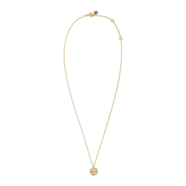 Tory Burch Icon Circle Pendant Necklace Tory Gold One Size