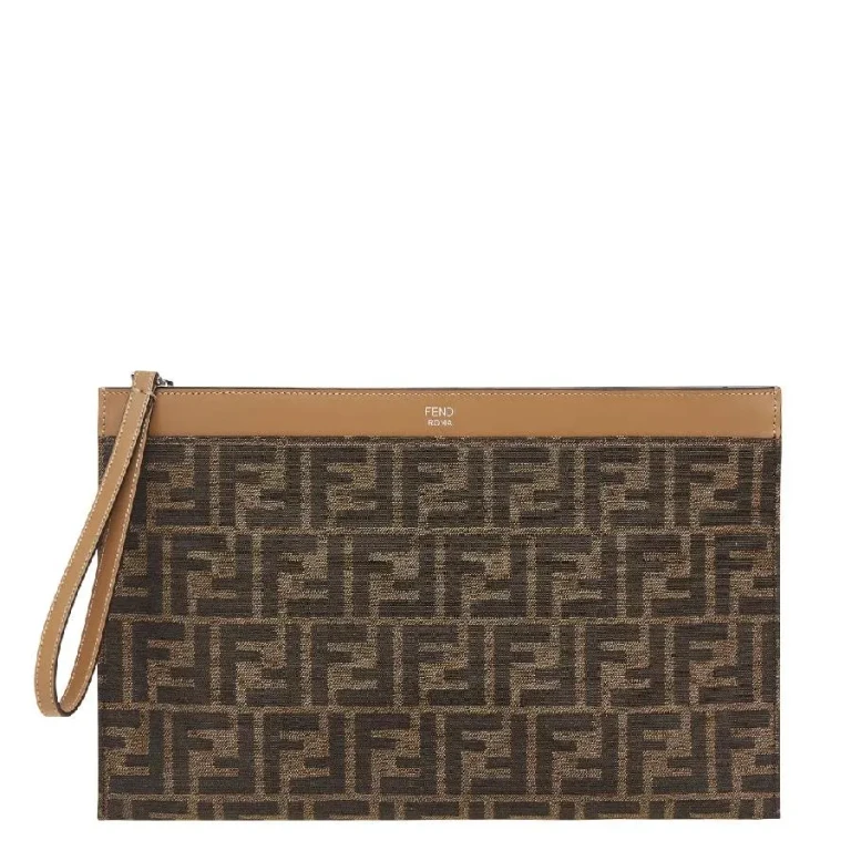 Fendi Jacquard FF Motif Flat Pouch
