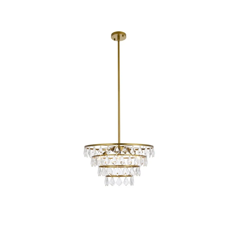 Brass Six Light Pendant from the Ella Collection