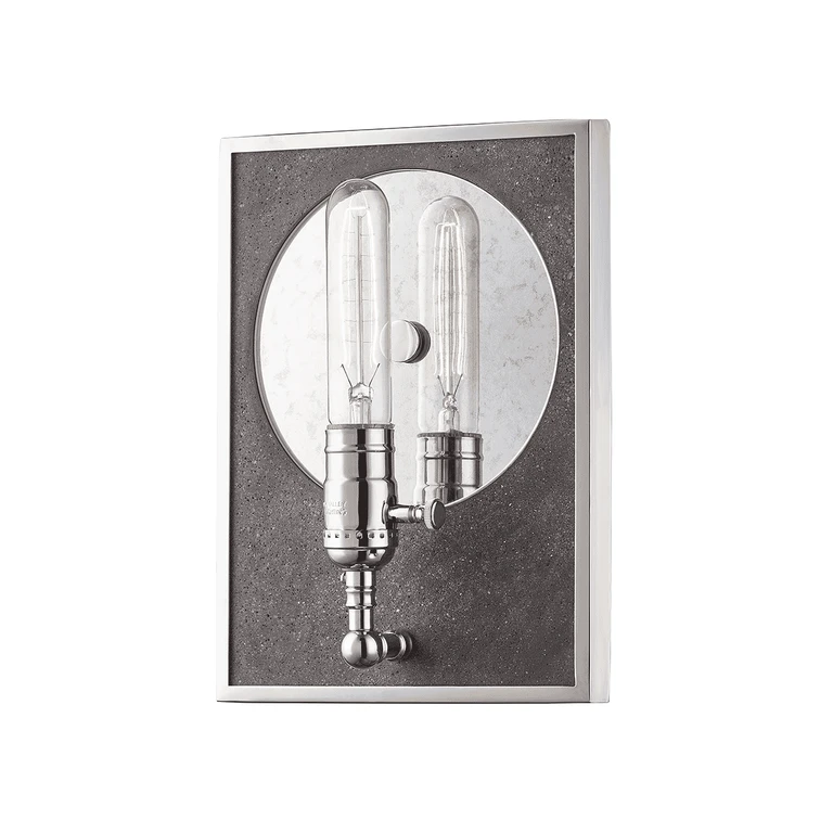 Polished Nickel One Light Wall Sconce from the Ripley Collection