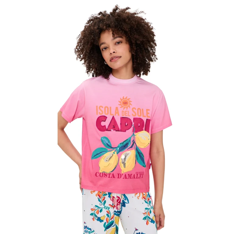 Goldbergh Loredana Short Sleeve Top Italian Rose L