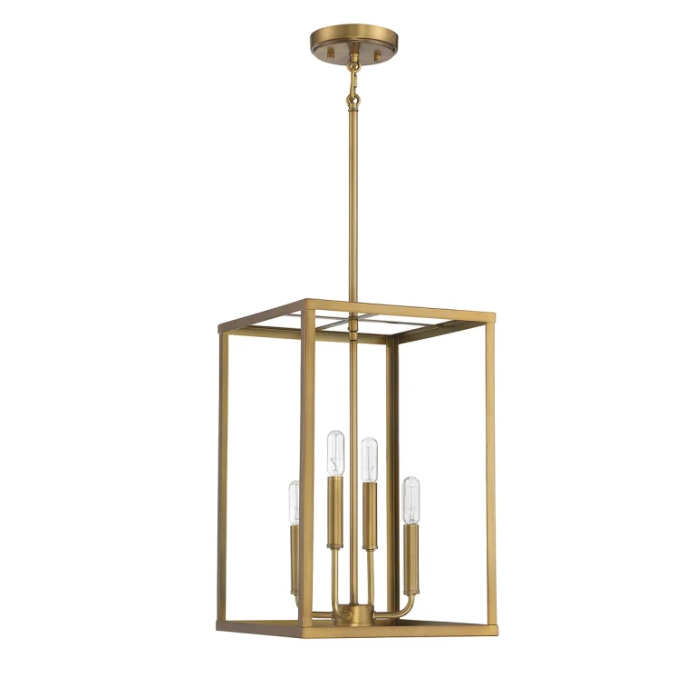 Trade Winds Lighting 4-Light Pendant Light In Natural Brass - TW50013-NB