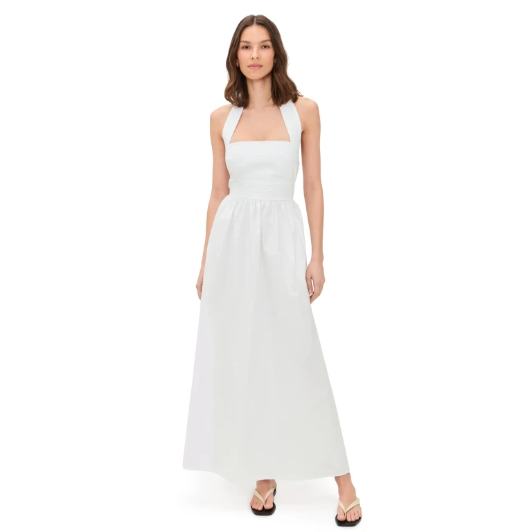 Susana Monaco Poplin Halter Tie Dress Sugar XL