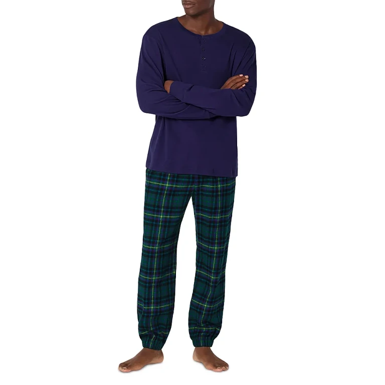 BedHead Pajamas Flannel Long Sleeve Henley & Jogger Pajama Set
