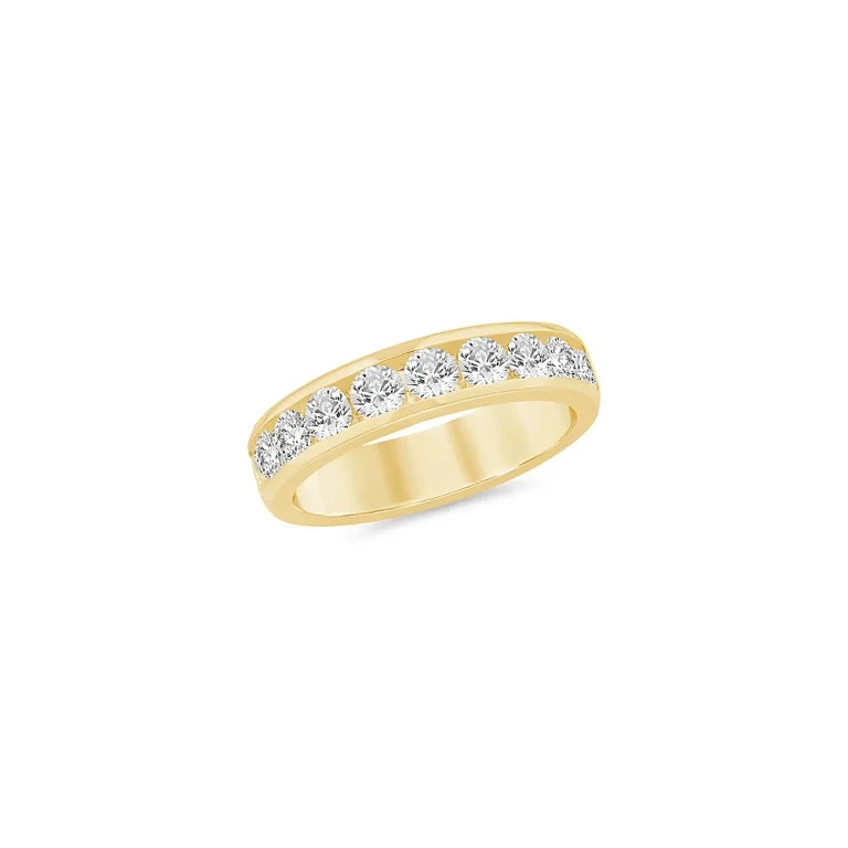 Diamond Channel Set Band Ring in 14K Yellow Gold, 1.50 tcw