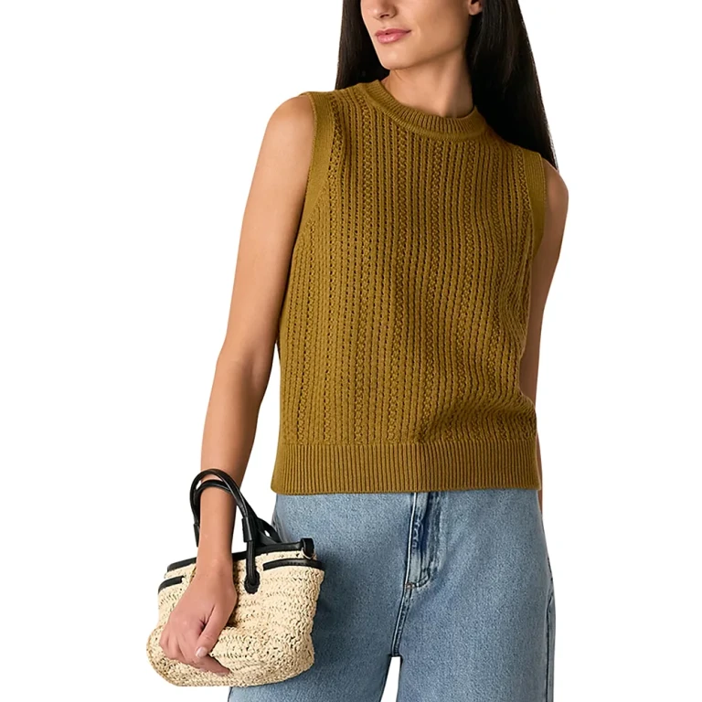 Whistles Pointelle Knit Tank