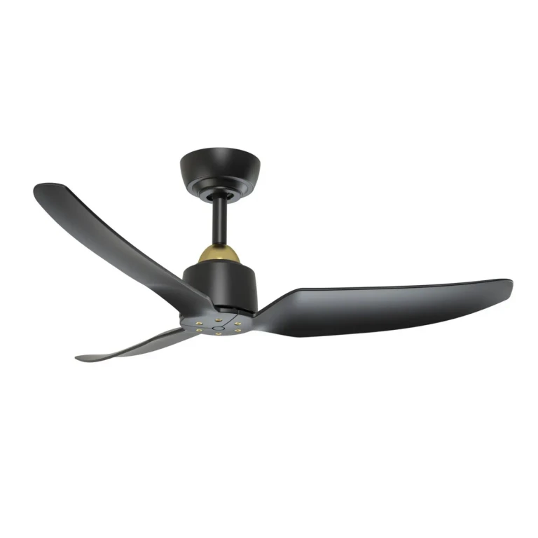 Brushed Gold Matte Black 42" Ceiling Fan from the Hugo Collection