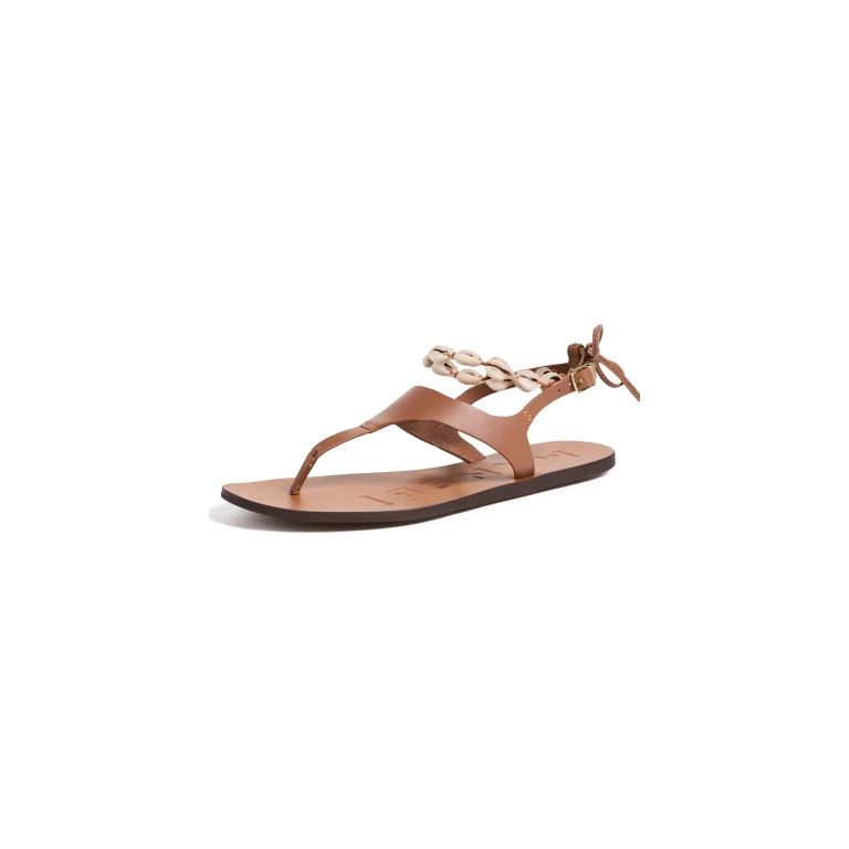 Manebi Leather Sandals Tan 40