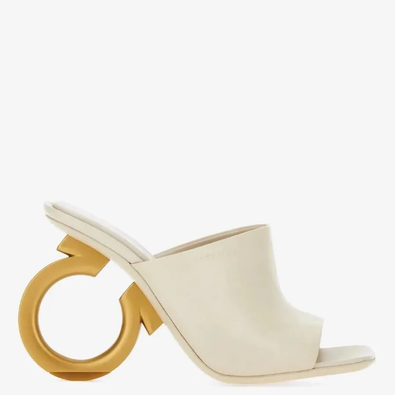 Ferragamo Elina 105 Gancini-Heel Mules